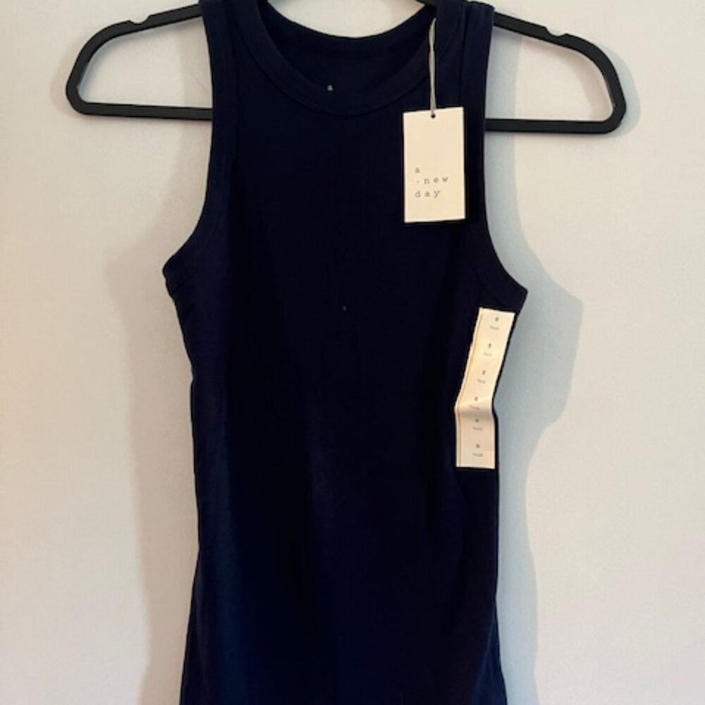 Lot of Five - A New Day Size S Tank Tops NWT - brown, navy, cream, olive & white - Picture 5 of 12